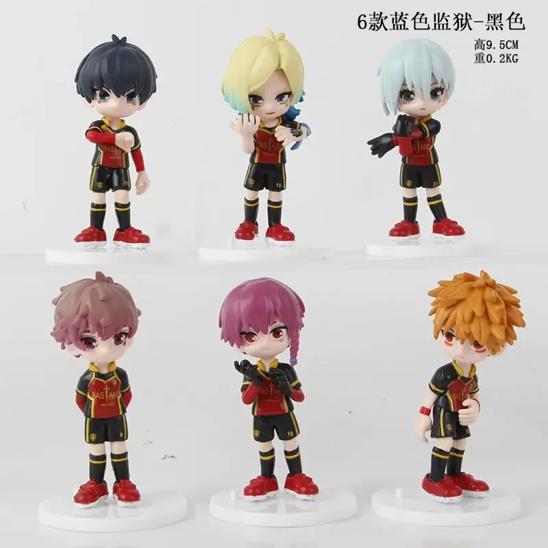 6pcs/set BLUE LOCK Figure Model Toys 9.5cm