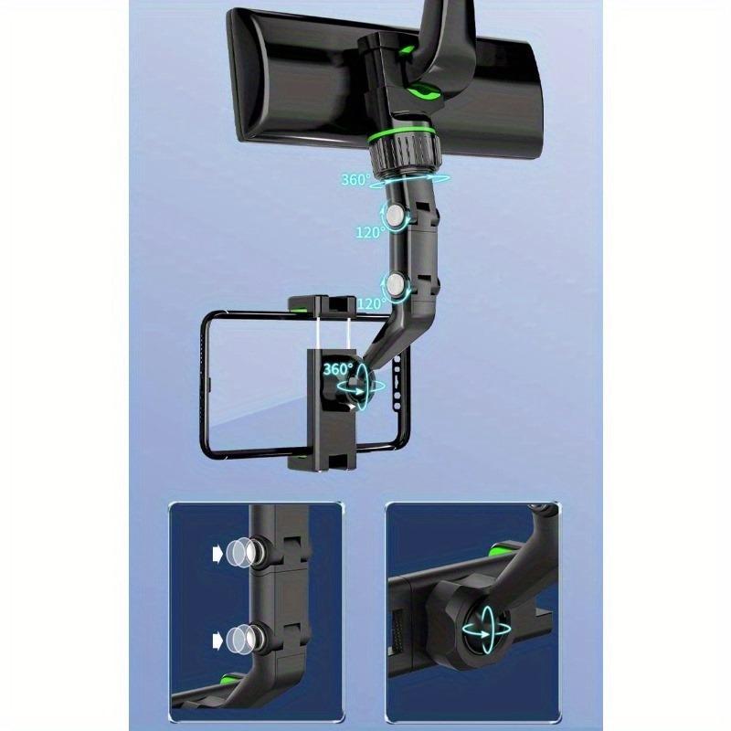 Navigation bracket car mobile phone seat multi-function 360-degree rotatable car rearview mirror seat clip bracket