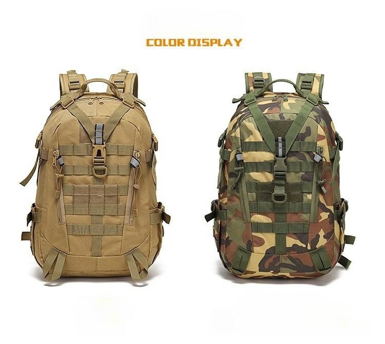 Military-Style Tactical Backpack for Men, Durable Multi-Functional Outdoor Survival Daypack, Ideal for Camping, Hunting, Hiking and On-the-Road All-Terrain Adventures