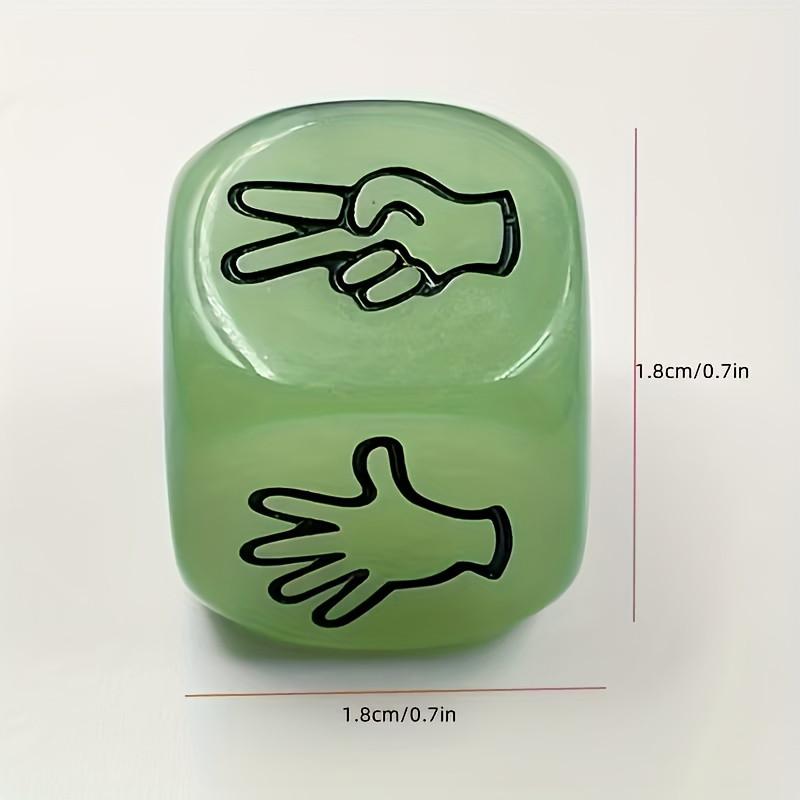 Night Glow Stone Scissors Paper Dice Game, Fun Outdoor Entertainment for Family Gatheries and Parties, Creative Gift for Christmas New Year