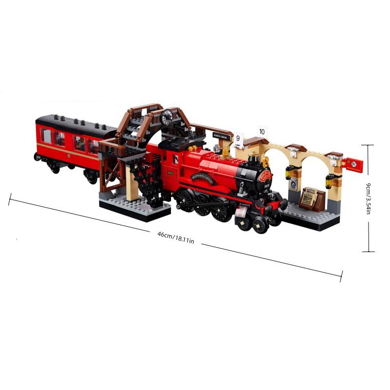 801PCS Classic Steam Train Building Block Set DIY Building Blocks Model Vintage Railway Station Model Kit Building Sets 18+