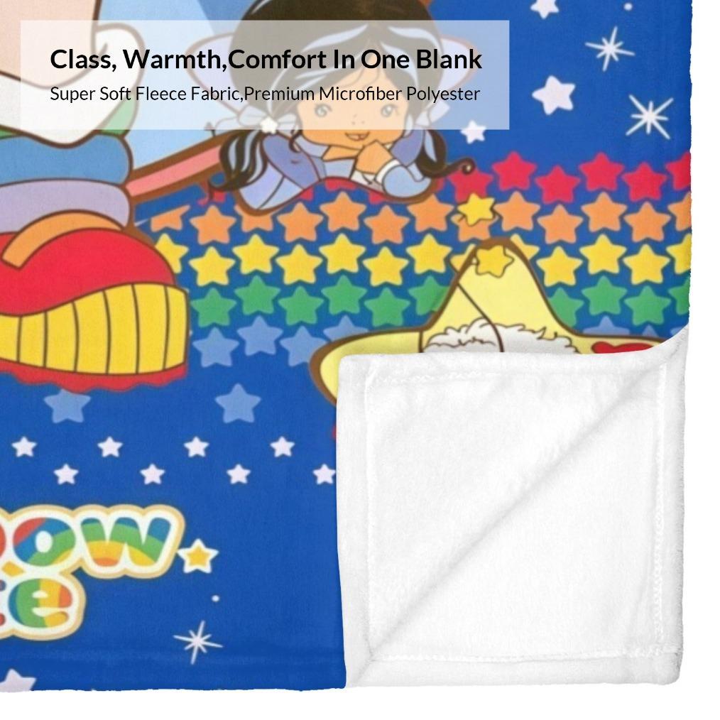 Rainbow Brite Starry Sky Throw Blanket, 80s Nostalgic Cartoon Art, Soft Flannel Fleece for Retro Lovers, Ideal Kids Gift & Couch Accent Rainbow Brite Starry Sky Throw Blanket, 80s Nostalgic Cartoon Art, Soft Flannel Fleece for Retro Lovers, Ideal Kids Gift & Couch Accent