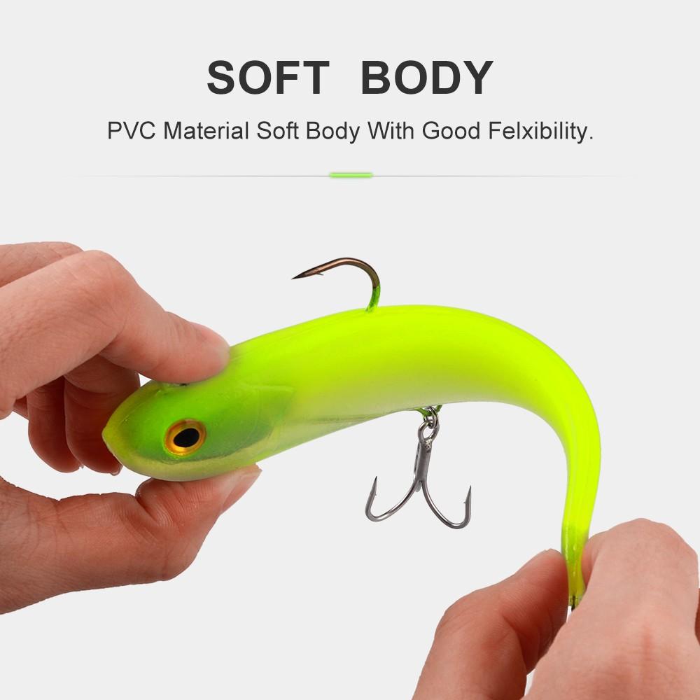 1pc Sinking Soft Bait with Replaceable Tail, Realistic Color Large Fishing Lure 47g/1.66oz 150mm/5.91in, Durable PVC Material Good Swimming Action Suitable For Bass, Trout, Pike For Fresh&Saltwater Fishing Fishing Lure Perfect Gift for Anglers