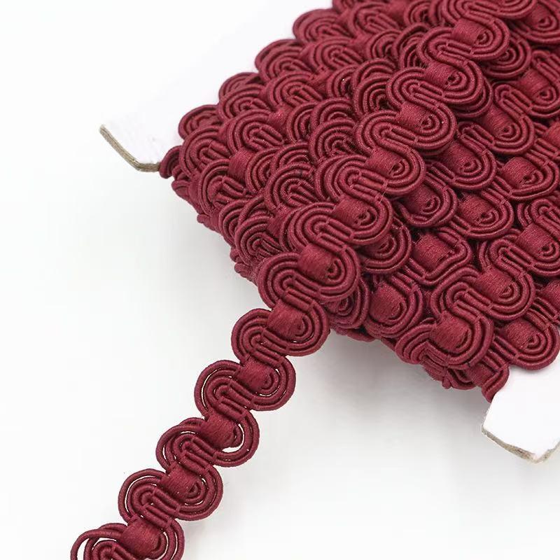 Multicolor S-Shaped Wave Trim Ribbon, 10m Long X 1cm Wide, Ideal for Clothing Curtains Pillows Sofa Edging Sewing Supplies