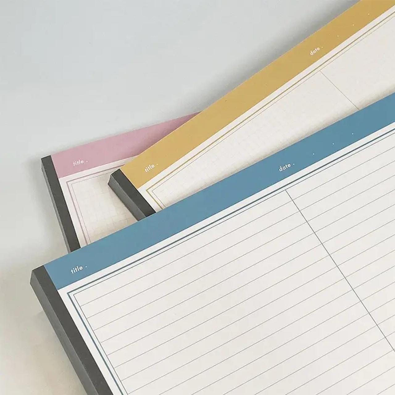 B5 Notebook Set with Lined & Grid Pads – 30 Sheets Each, Tearable Pages, Minimalist Aesthetic, Organized Notebook, Math Notebook, Studygram Stationery, Office Stationery Supplies – Perfect for Students, Office Notes, School & Work Planning