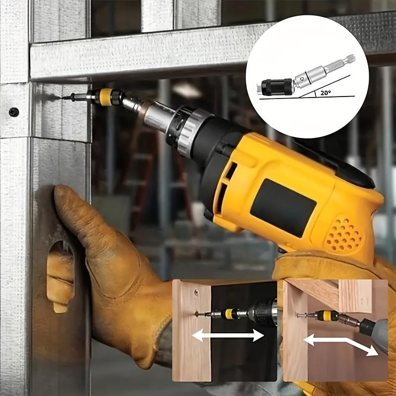 1pc 1/4" Hex Magnetic Ring Replaceable Screwdriver Bits, Drill Hand Tools, Quick Change Holder, Power Drill Socket Adapter Set, High Quality Tough Impact Socket Adapter