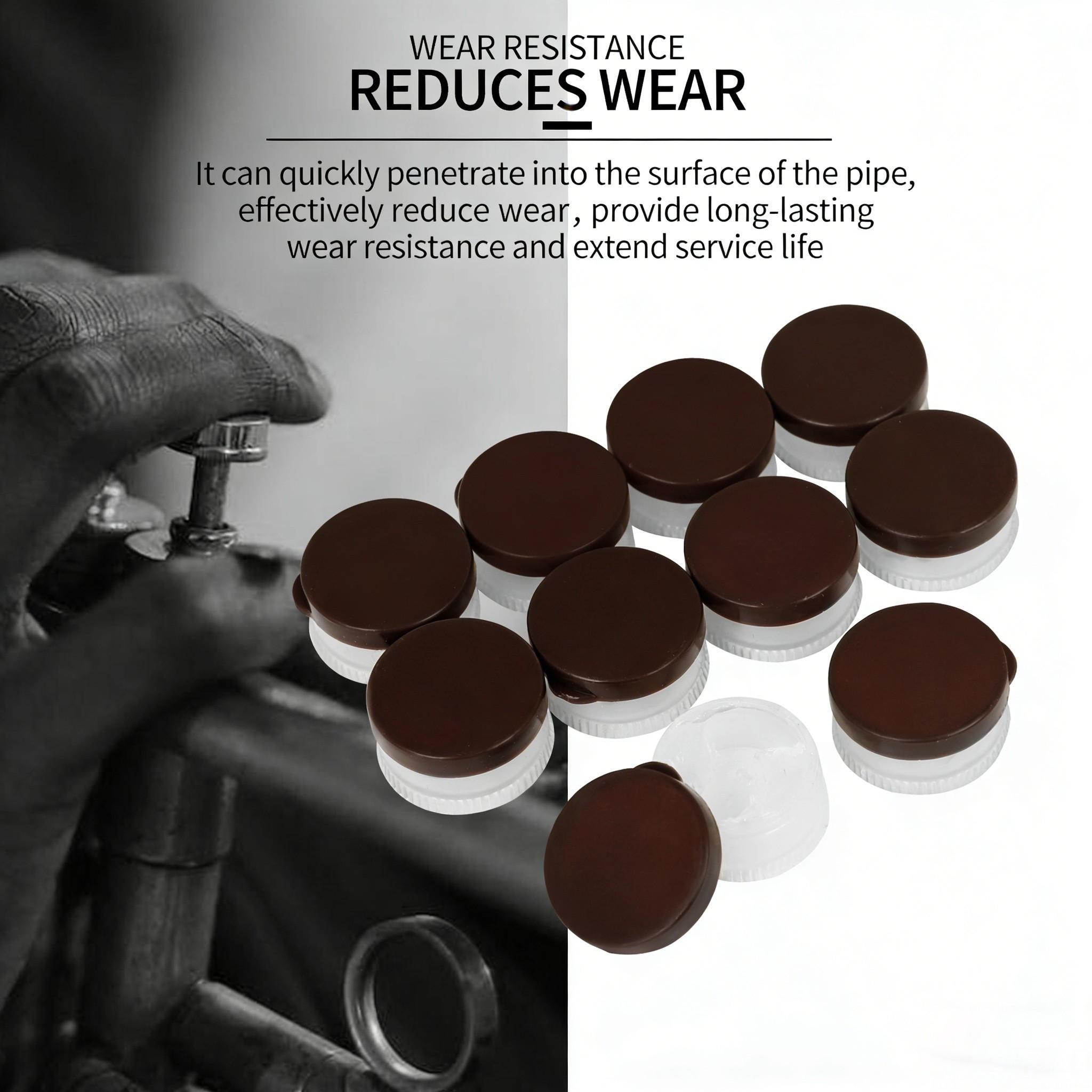 Universal Instrument Care Oil, 10 Pack Portable Abs Box, Saxophone Trumpet Clarinet Trombone Key Pull Rod Oil, Beginners & Professionals