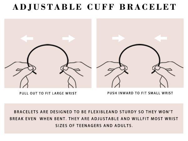 Aprilery Initial Personalized Customization DIY A-Z Letter Cable Cuff Jewelry – Personalized Christmas Gift for Women, Two-Tone Open Bangle Bracelet