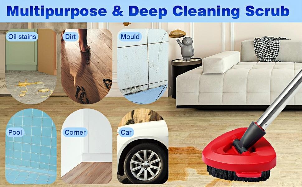 O-Cedar Rinse Clean 2 Tank Mop 3PC Spin Mop Heads & Scrub Brush Refills Microfiber Replacement for O-Cedar RinseClean 2-Tanks System Deep Clean 99% Dust Removal