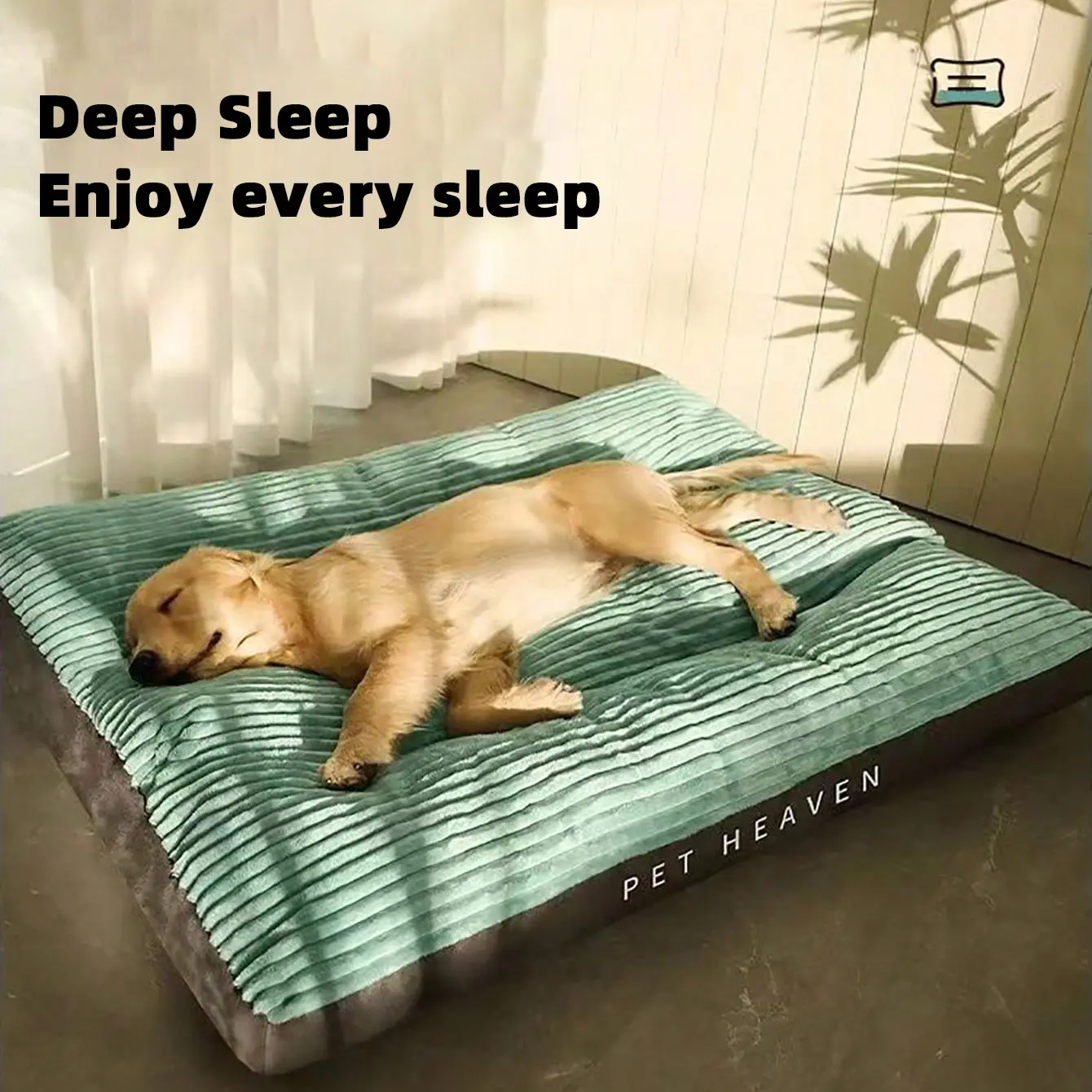 Detachable & Washable Thick Dog Sleeping Mat, All‑Season & Winter Warm Pet Nest Cushion, Multiple Sizes Available, Dog House Pet Supplies