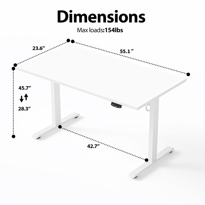 Agilestic 47.2 Inch Electric Height Adjustable Standing Desk, Ergonomic Home Office Desk with Memory Preset, Sit to Stand Computer Desk with Hooks Agilestic 47.2 Inch Electric Height Adjustable Standing Desk, Ergonomic Home Office Desk with Memory Preset, Sit to Stand Computer Desk with Hooks