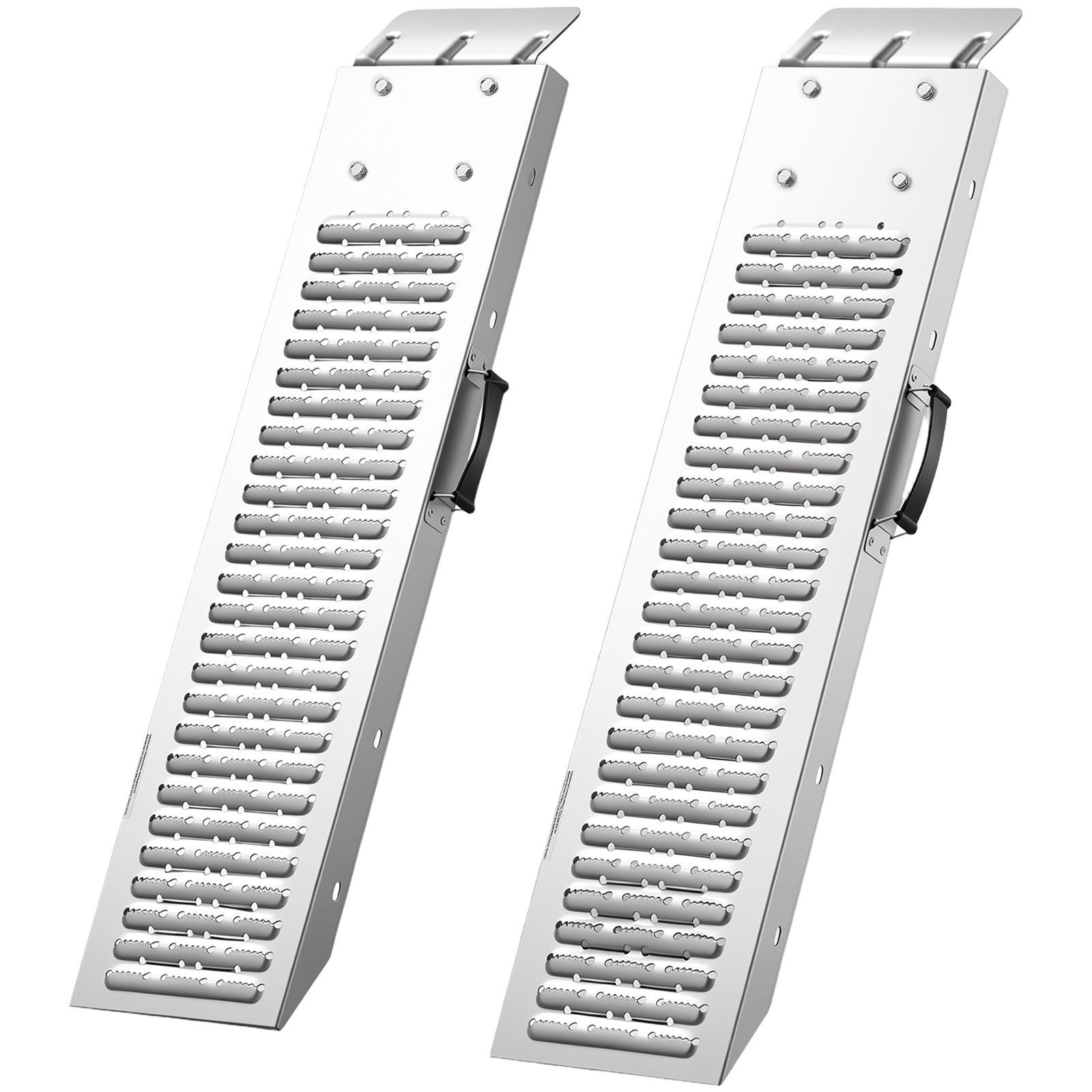 VEVOR Trailer Ramps, 2PCS 39 x 9 in, Heavy-Duty Steel ATV Ramp Set with Anti-Slip Plates, 1200LBS Combined Capacity Loading Ramps for Motorcycles, Lawn Mowers, Farm Tractors, Carts