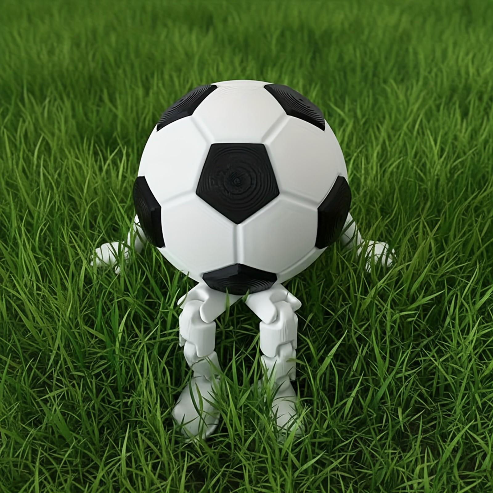 Creative Football Figure Ornament, Movable Joint Desktop Phone Stand, Fan Gift, Home Decor, Unique Soccer Souvenir, Perfect for Fans