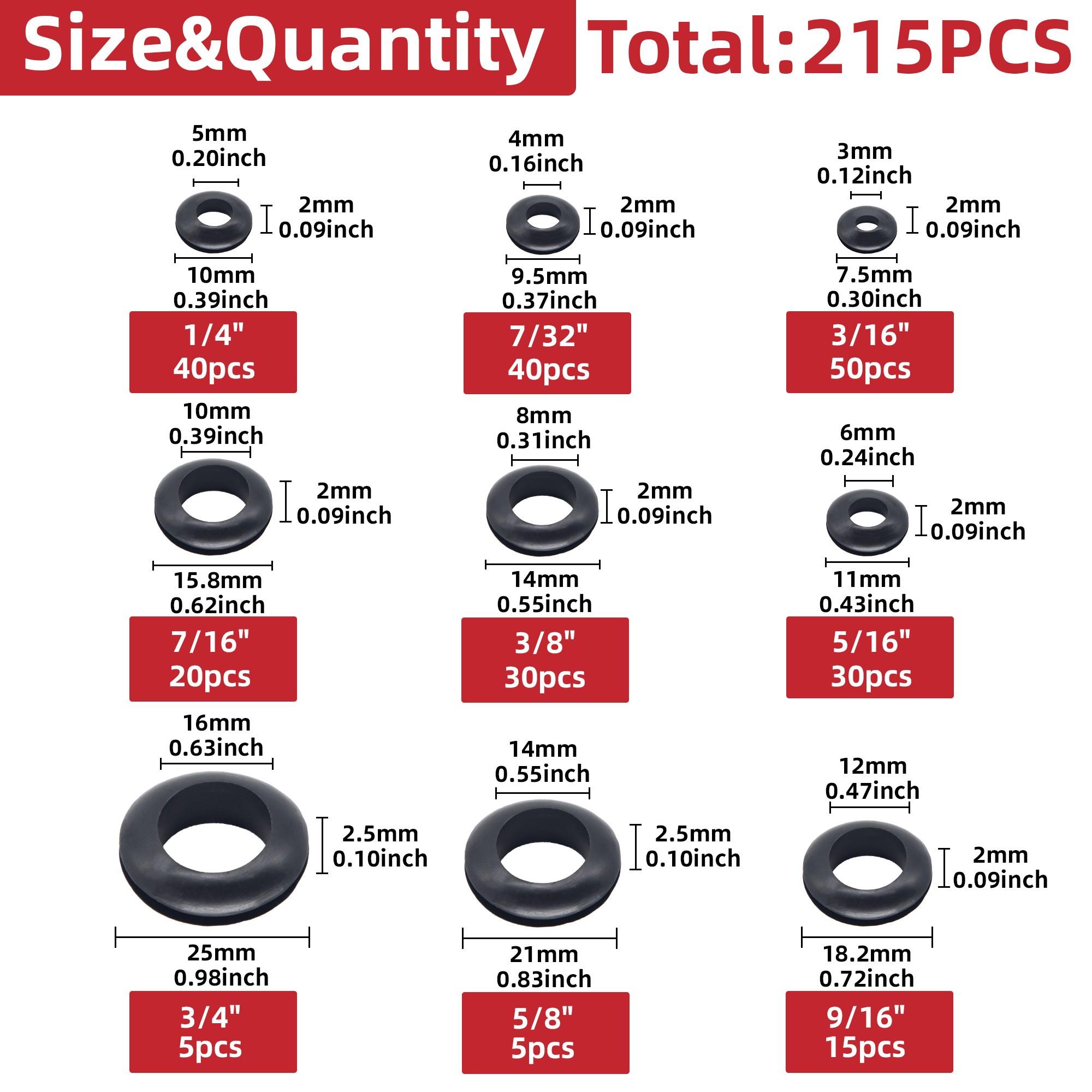 Aimunok Rubber Loop Wire Protector, Durable Cable Guard, Essential for Organizing Wires, Ideal for Home & Office Use, Reliable  Product，Rubber Grommet，Cable Grommet，Wire Grommet