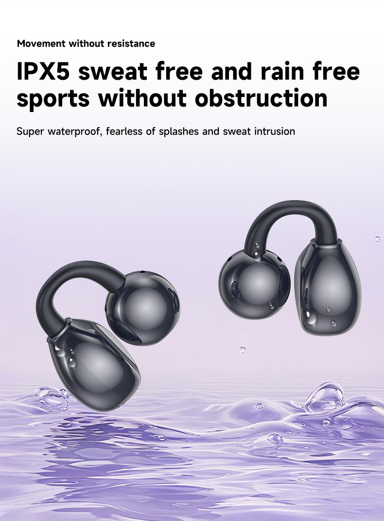 C7 Ultra Bluetooth 6.0 Wireless Clip Earbuds , with smart touchscreen, sports waterproof & sweatproof design for music and calls