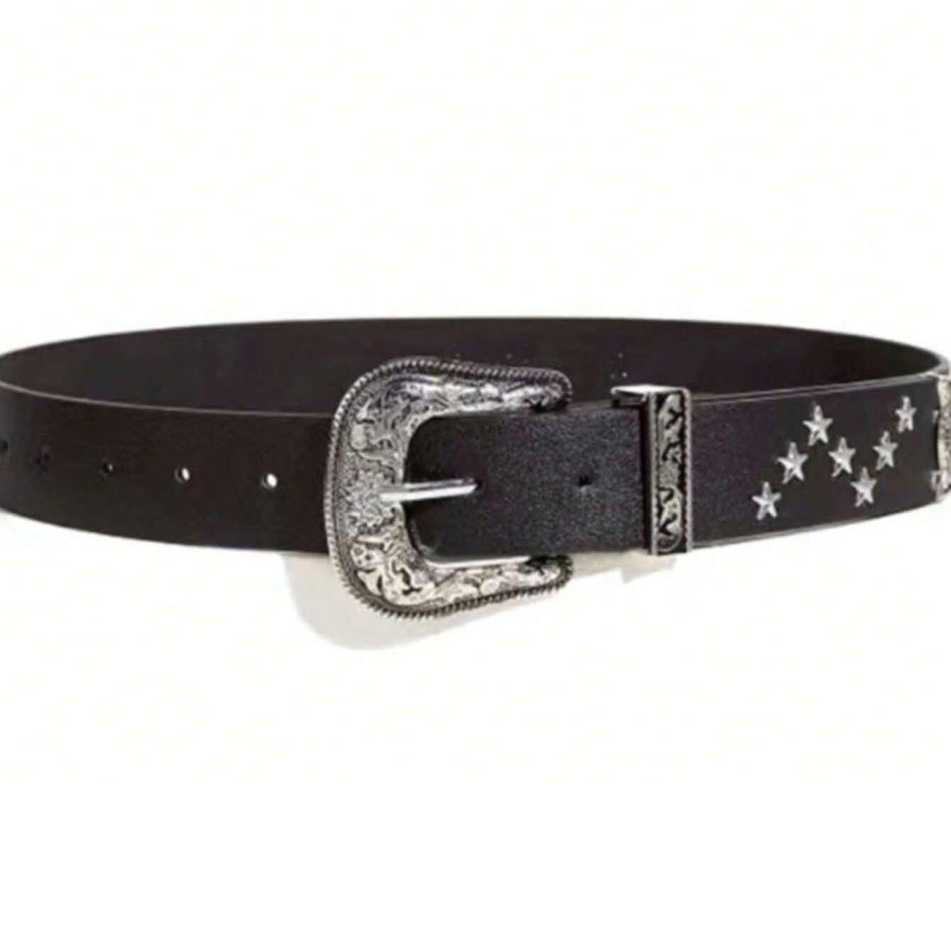 Women's Star Buckle Western Style Belt, Perfect for Summer, School Fall, Halloween, Stylish Accessory for Various Occasions