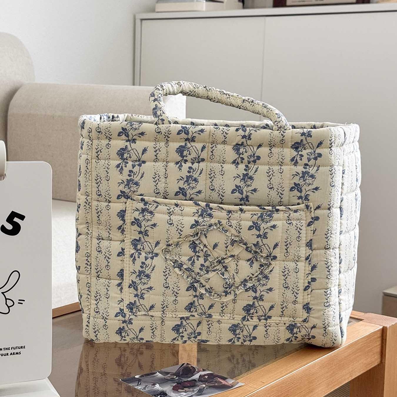 Versatile Car Storage Basket – Durable & Space-Saving Organizer for Car, Home, and On-the-Go | Perfect Valentine's Day Gifts & Basket | Use as Picnic Bag, Mom Bag, Toybox, or for Clothes & Books | Collapsible Handle Reusable Grocery Shopping Bags