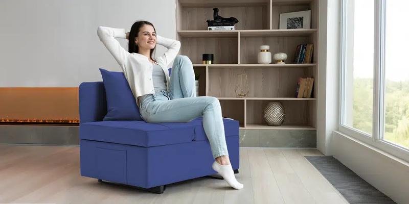 EROMMY Sleeper folding Lounge Chair Bed 3-in-1 Convertible Futon, Modern Design Multi-Functional Adjustable Reading Sofa Couch Bed with Linen Fabric, Interior ,Living Room Ergonomic Storage Furniture Minimal Recliner