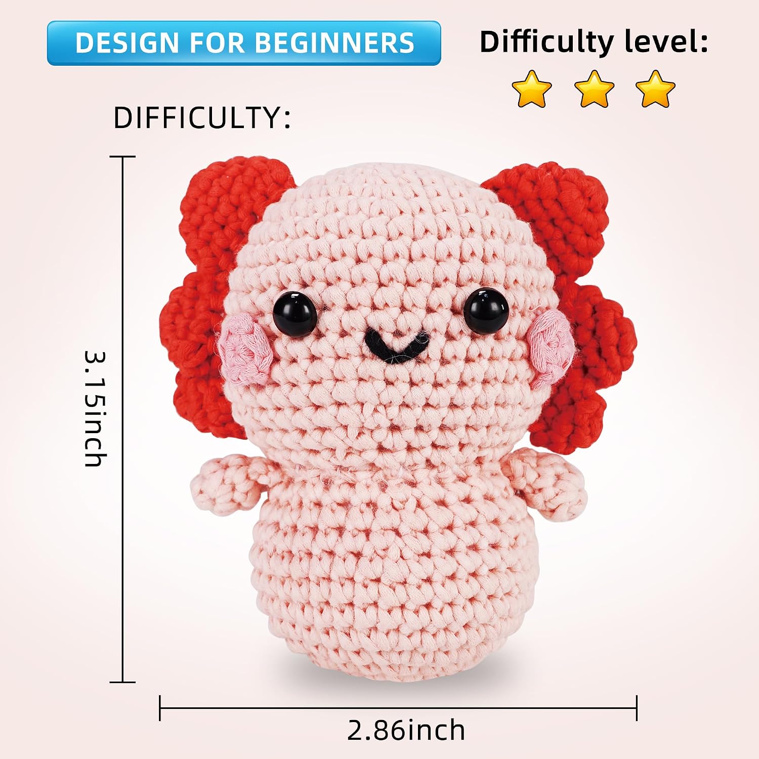 Crochet Kit for Beginners Adults, Wobbles Crochet  Kit, Complete Starter Knitting Set w/Step-by-Step Video Tutorials, Easy Yarn (Extra 40%), Hook - DIY Craft Kits, Gifts for Women