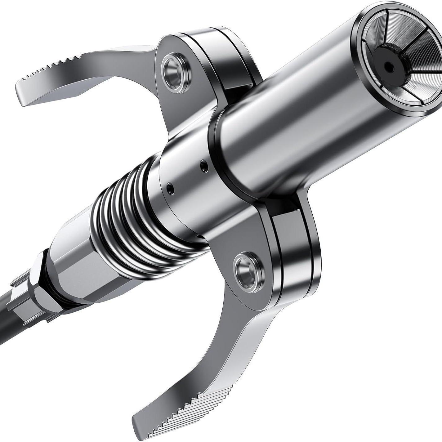 High Pressure Lubricating Coupler Adapter, Compatible with All 0.32cm Npt Oil Guns, Ideal for Machinery & Equipment Maintenance
