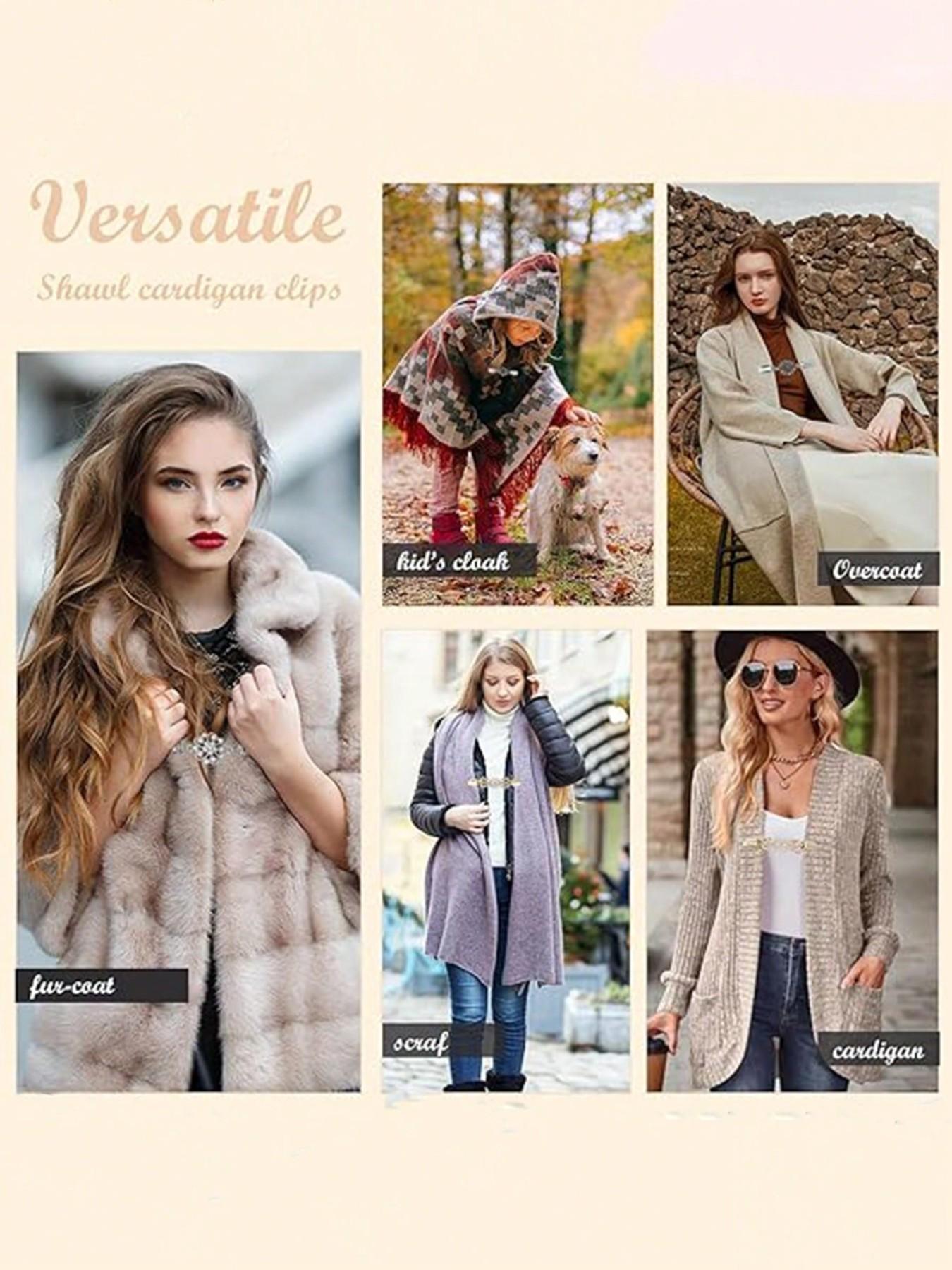 4-Piece Vintage Waist Cincher Set, Retro Sweater Dress Scarf Cardigan Clips, Women's Belly Control Belt for Dresses and Pants