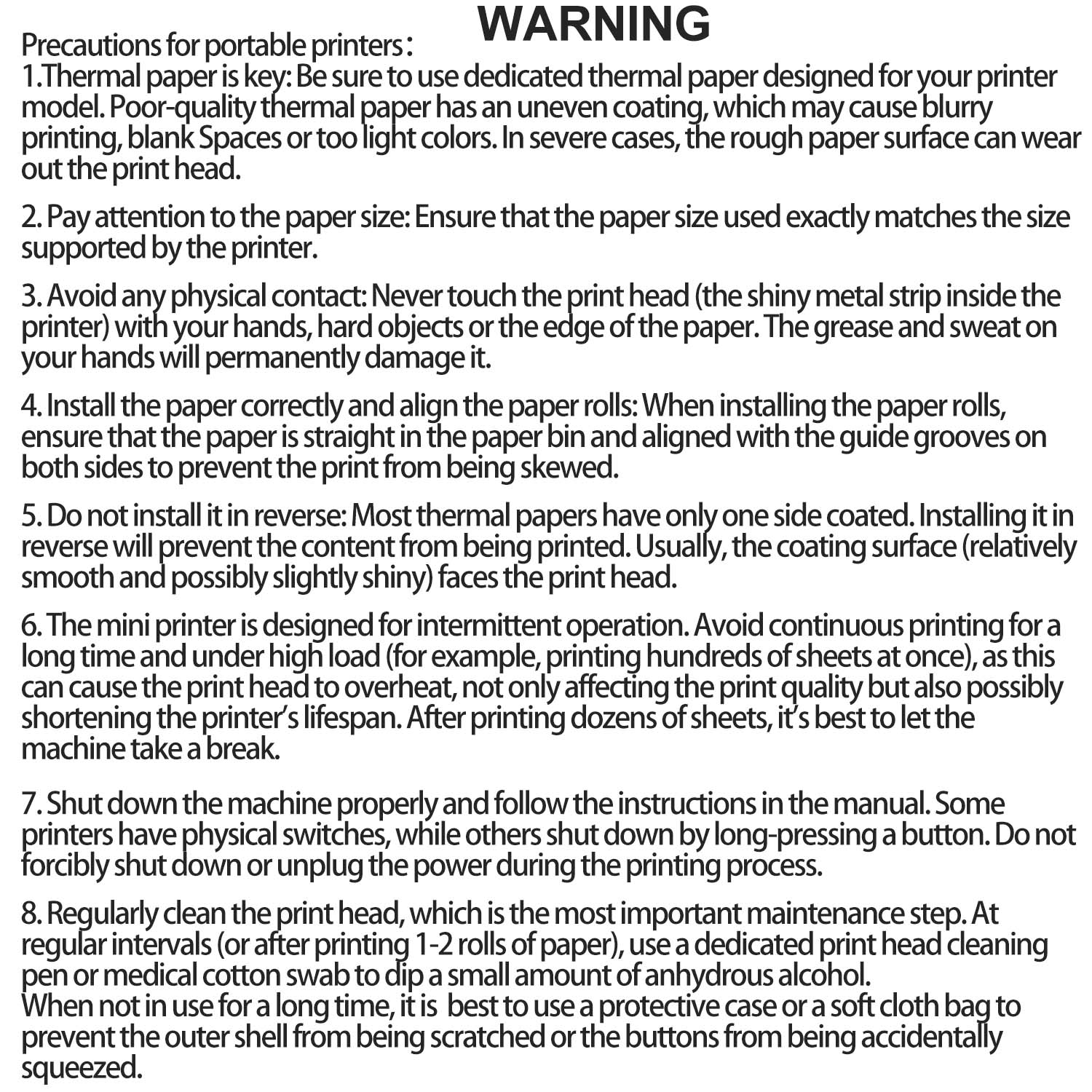 Portable Mini Printer, Rechargeable Thermal Printer, Wireless Thermal Printer for Photos and Labels, Compact Design, Home and Office Use