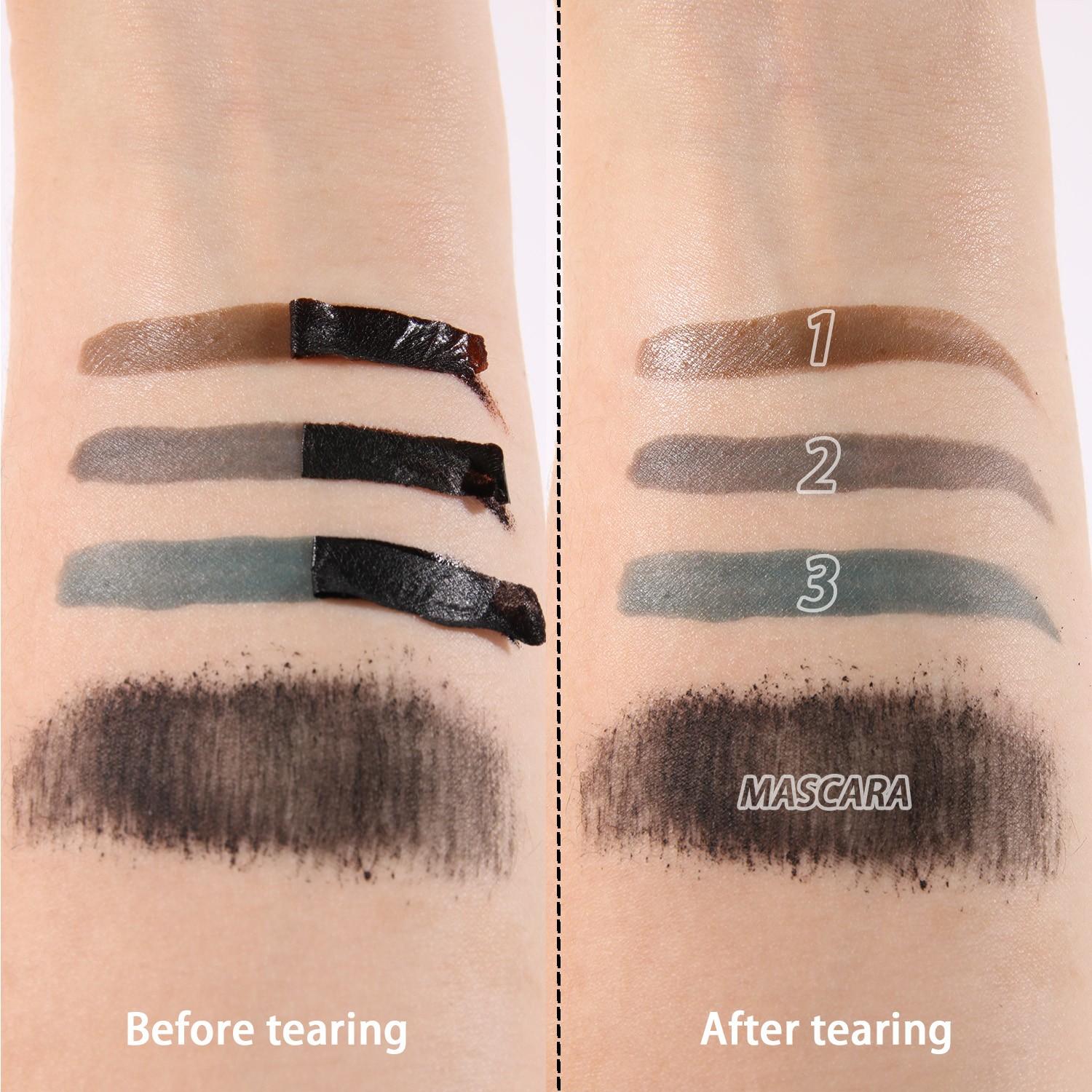 2-In-1 Brow and Mascara Balm, Long-Lasting 8h Makeup, Waterproof, Oil-Control, Natural Look, Perfect for Parties and Festivals