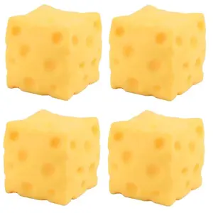 Squishy Square Cheese Squeeze Toys Slow Rebound Push Stress Relief Sensory Toy Soft Butter Cheese Fidget Toy Christmas Present