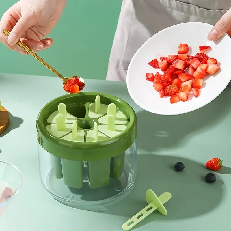 Ice Cream Mold, 1 Count DIY Ice Cream Maker with Lid, Durable Ice Cream Maker for Ice Cream & Popsicle, Kitchen Utensils & Gadgets