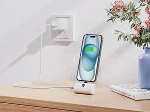 iWALK 20W PD Mini Charger 5000mAh Capacity Fast Charge for iPhone/Samsung Daily Carry White Portable Charger, Power Bank Charging Compact   power bank magnetic power bank Foldable Smartphone Metal Chargeable Cable