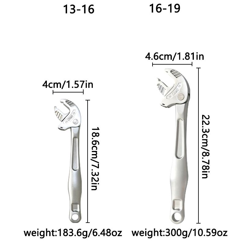 Automatic Locking Wrench, Crab Clamp Multi-Functional Quick Adaptation, Industrial Grade Adjustable Wrench for Home & Factory Repair, Self Locking Wrench
