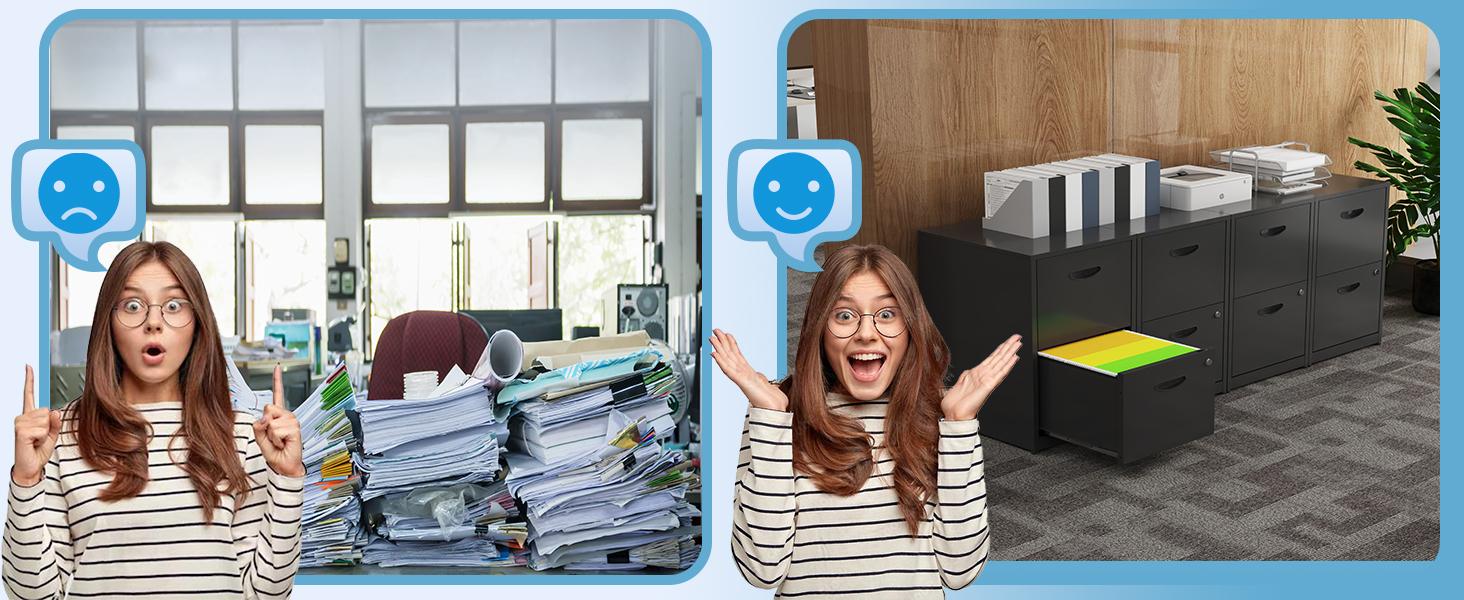 2 Drawer File Cabinet Metal Storage Filing Cabinet with Lock for Home Office Organizer Books Speciality Office Furniture Rustproof Corrosion resistant