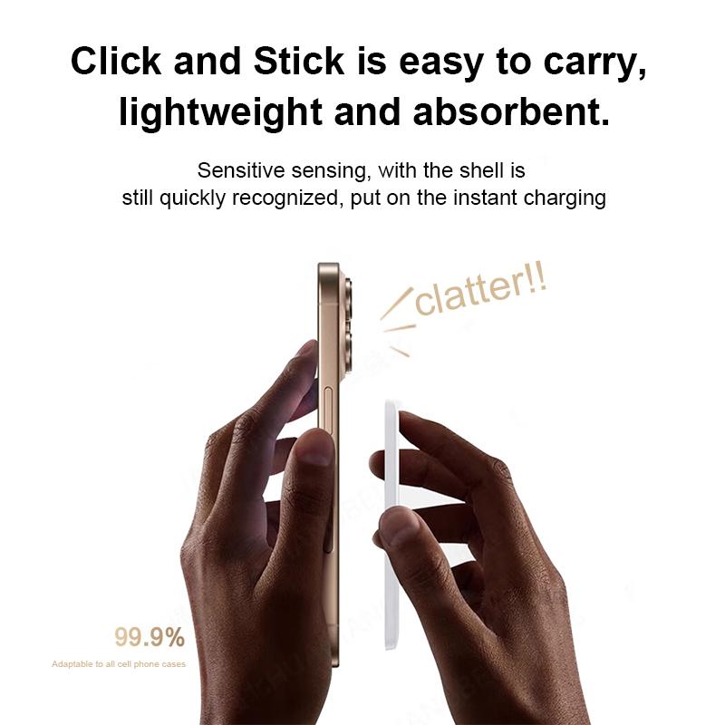 Portable charger, minimum 15W, 10000/5000mAh magnetic power bank, USB-C input/output fast charging, mini battery pack charger, compatible with Phone 16/15/14/13/12 Pro Max