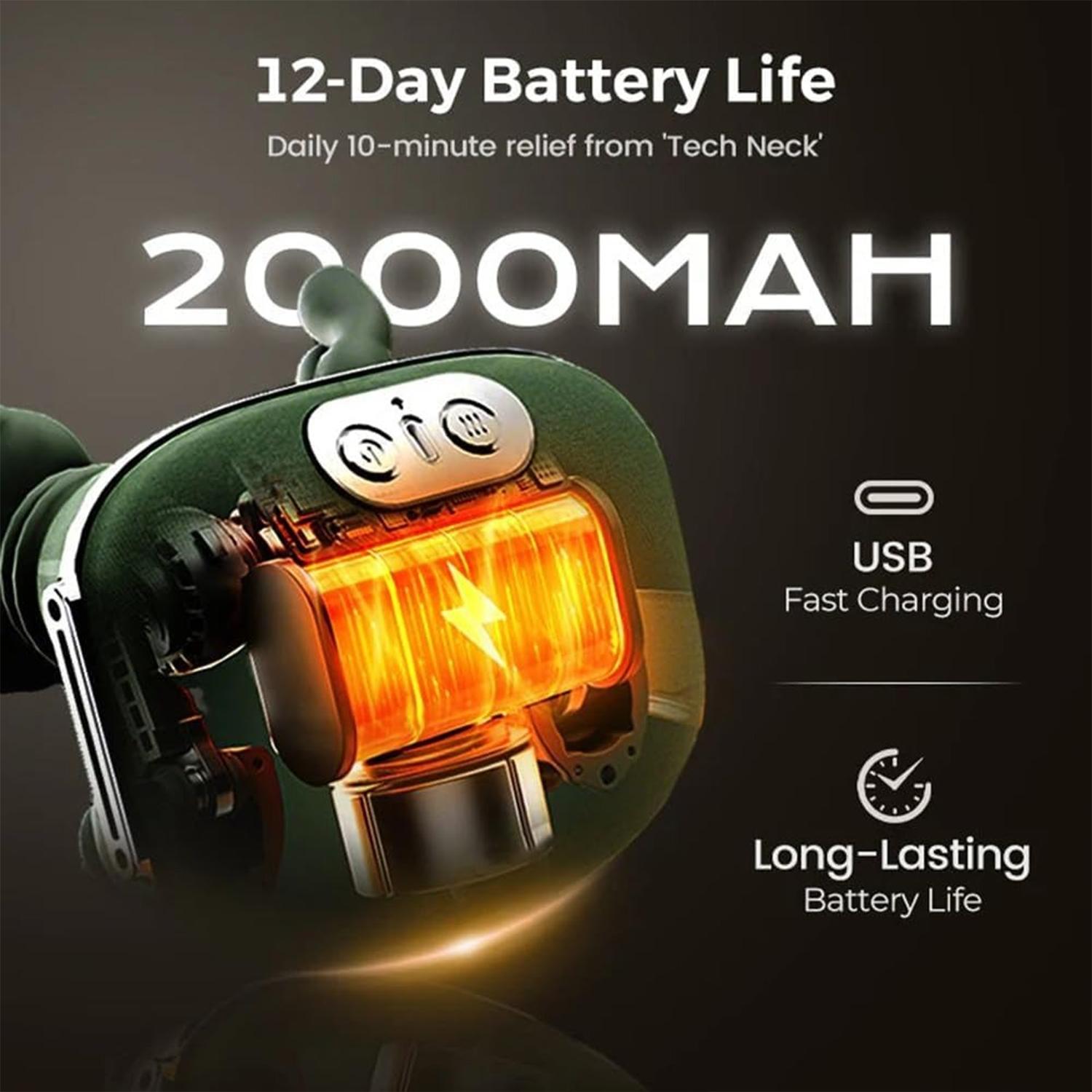 Back Massager Pillow with Heating & 3 Speed Settings, Electric Massage Cushion for Back Pain Relief, Suitable for Men Women, Neck Shoulder Relaxer