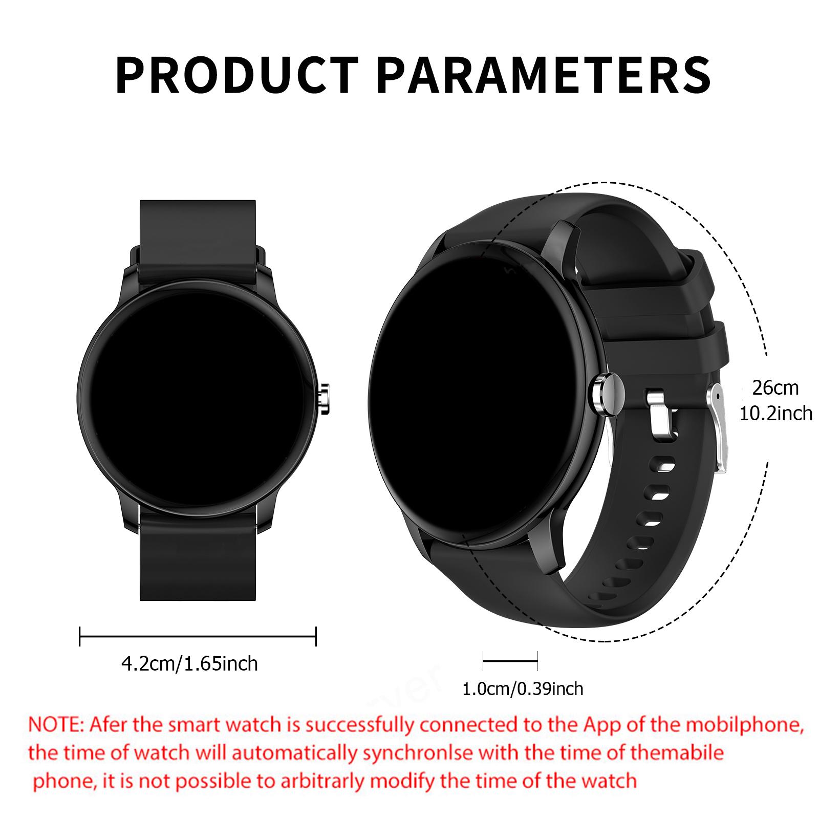 Smart Watch with Bluetooth-compatible Calling, Multi-Sport Modes, Message Alerts, Custom Wallpaper, Compatible with iPhone & Android, Wireless Smartwatch