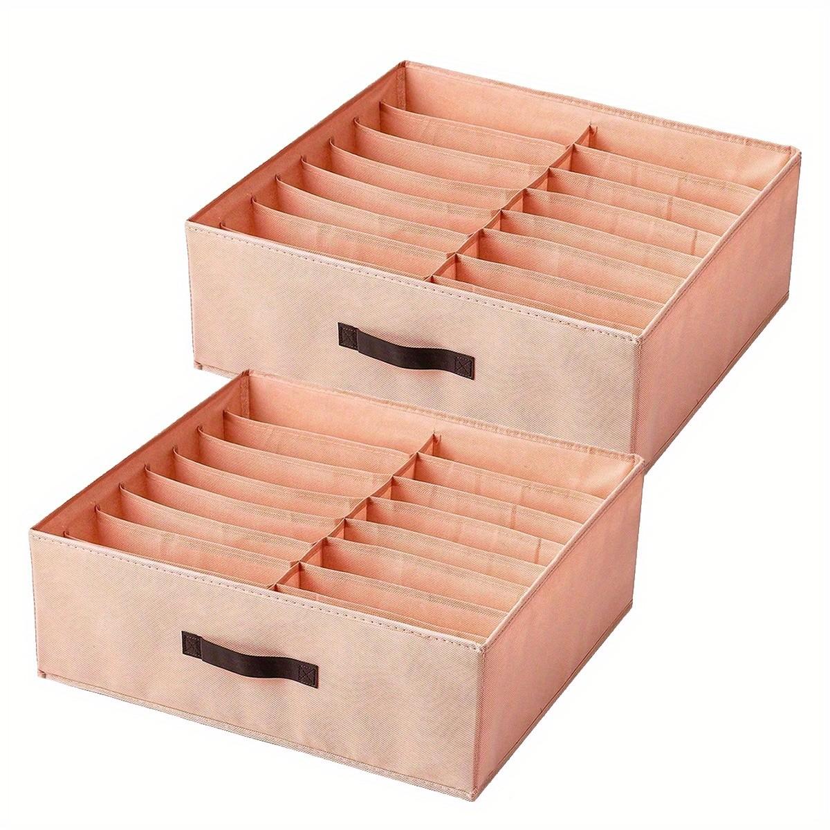 Drawer Storage Box Set, Soft Lining, Dual Row 16 Compartment, Durable Polyester Material, Ideal for Under Bed, Dresser, Closet