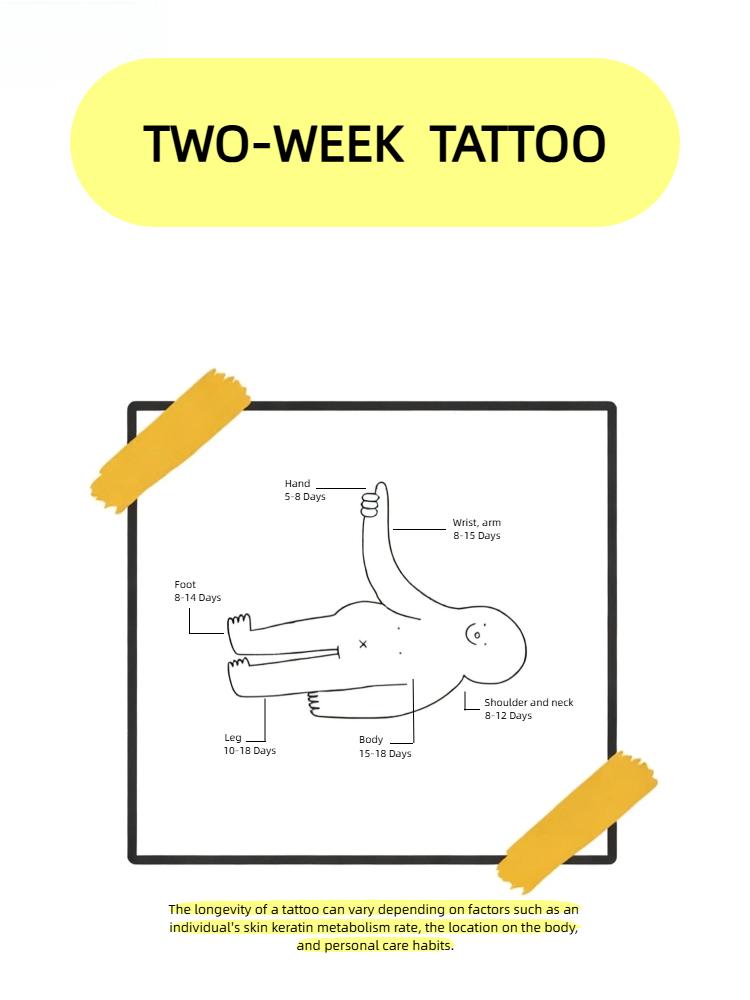 VIBE INK/Letter Character Temporary Tattoos Natural Herbal Ingredients Waterproof Anti-friction Long-lasting 7-15 Days Unique Body Art