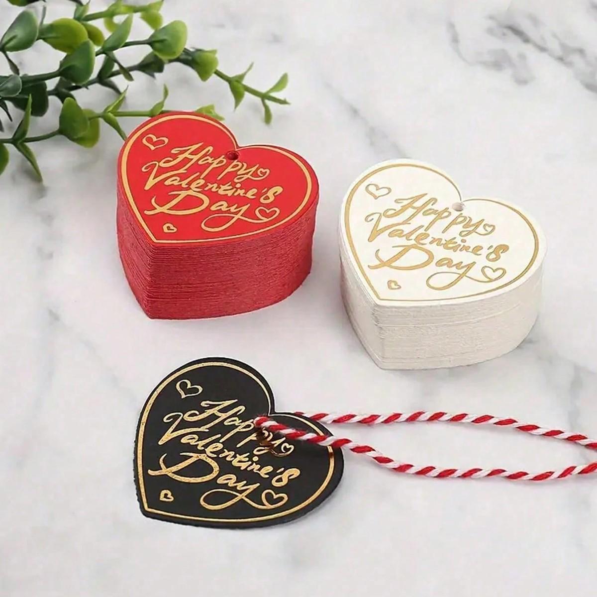 Valentine's Day Gift Tags, Letters, Heart Shaped Paper Labels, Party Decor, Holiday Gifts, Special Occasions