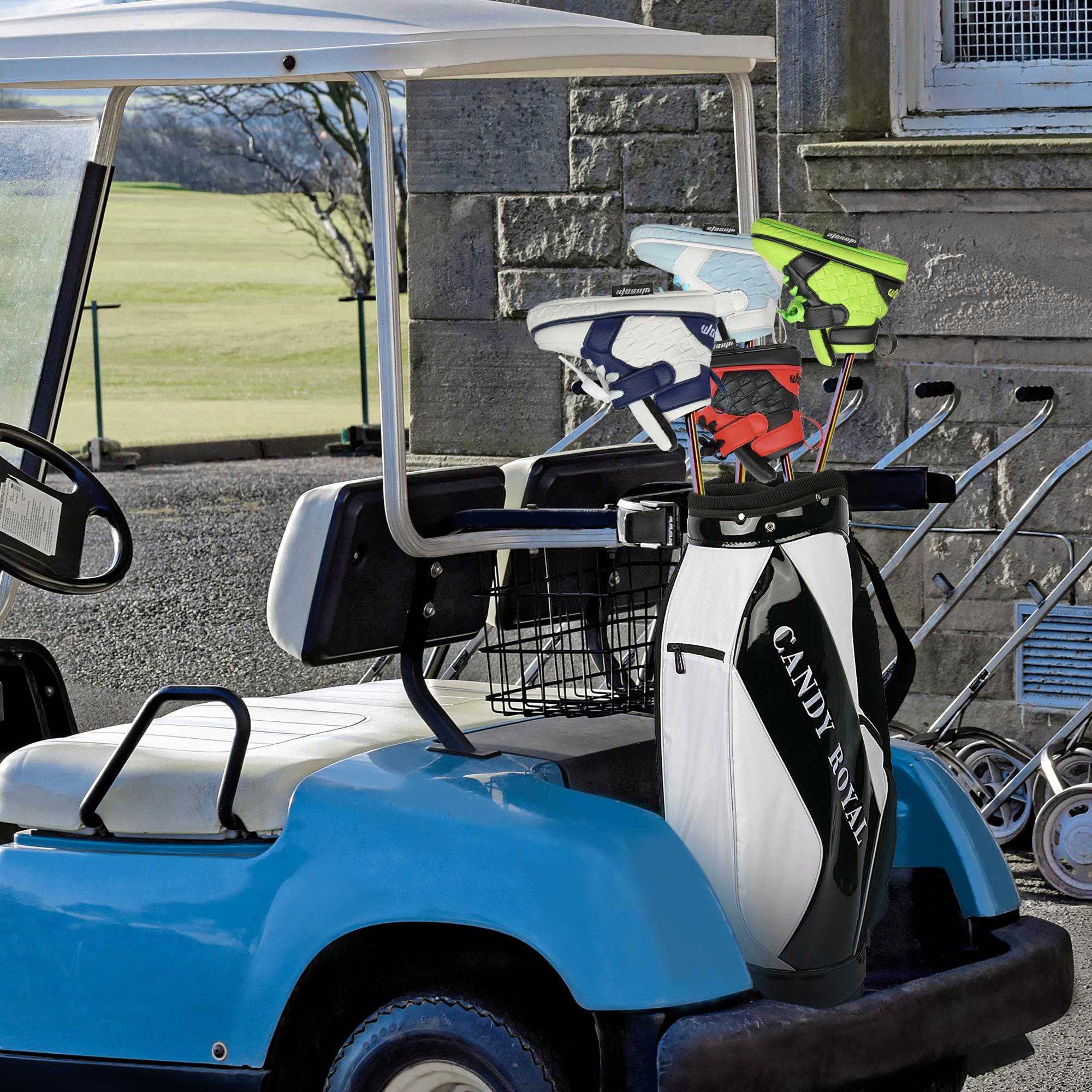 1 golf putter cover,sneaker style design,durable PU material suitable for any weather,fits all models of straight-shaft putters,available in 4 colors,golf accessories