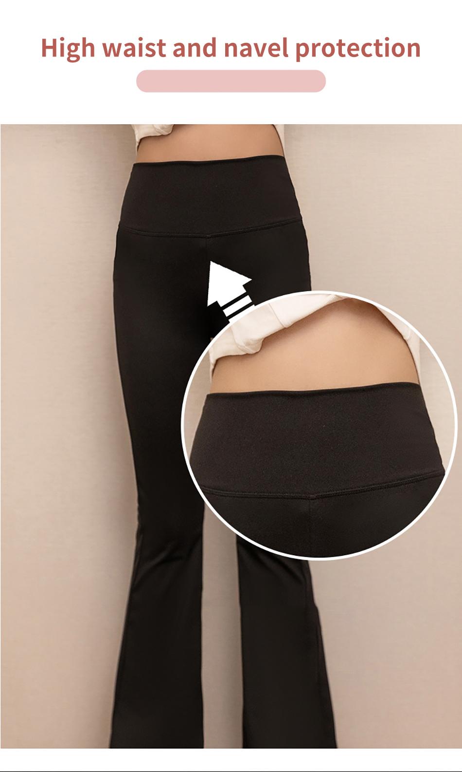 Girls Yoga Leggings Flared Pants High Waist Teenagers Stretch Elastic Waistband Kids Sportswear Trousers Autumn Spring