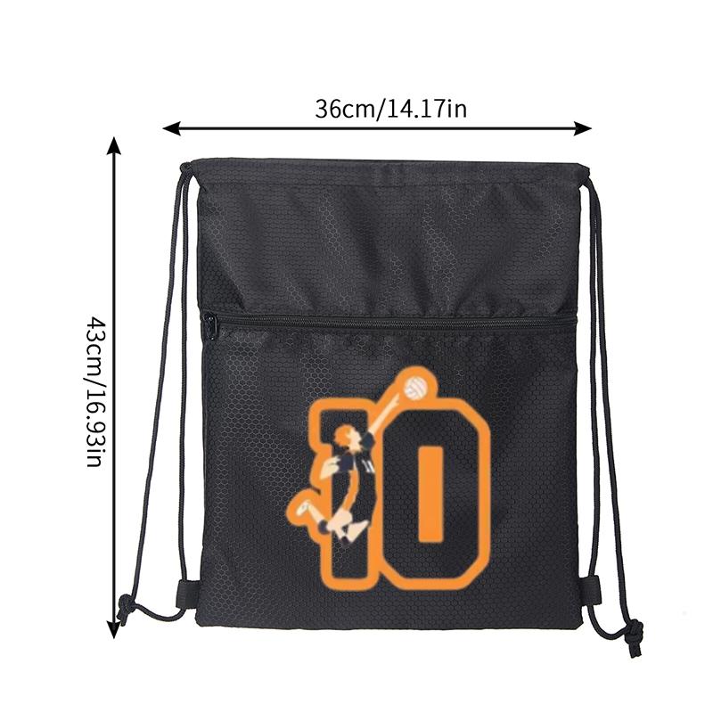 Volleyball Player Jumping with Ball Number 10 Sports Drawstring Bag Durable Lightweight Backpack Suitable for Outdoor Sports Travel Gym Use Teens and Adults Perfect Gift for Sports Day Christmas Birthday and Special Occasions