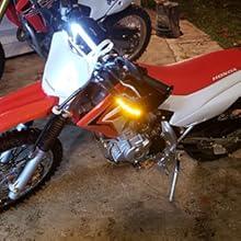 Nilight 2PCS 6-5050-SMD Waterproof Flexible Turn Signal Backup License Plate Universal Amber Lights Strip Universal for Motorcycle ATV UTV ledpanel sequential lights Vehicle Side Lamp