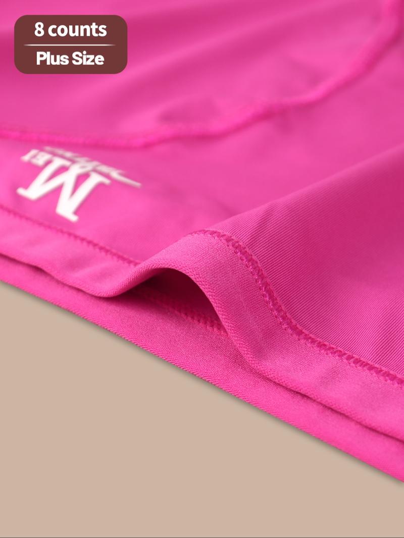 【Plus Size】 Letter Pattern High Waist Brief, Soft Comfy Breathable Knicker for Daily Wear, Fashion Comfy Underwear, Women's Underwear for All Seasons