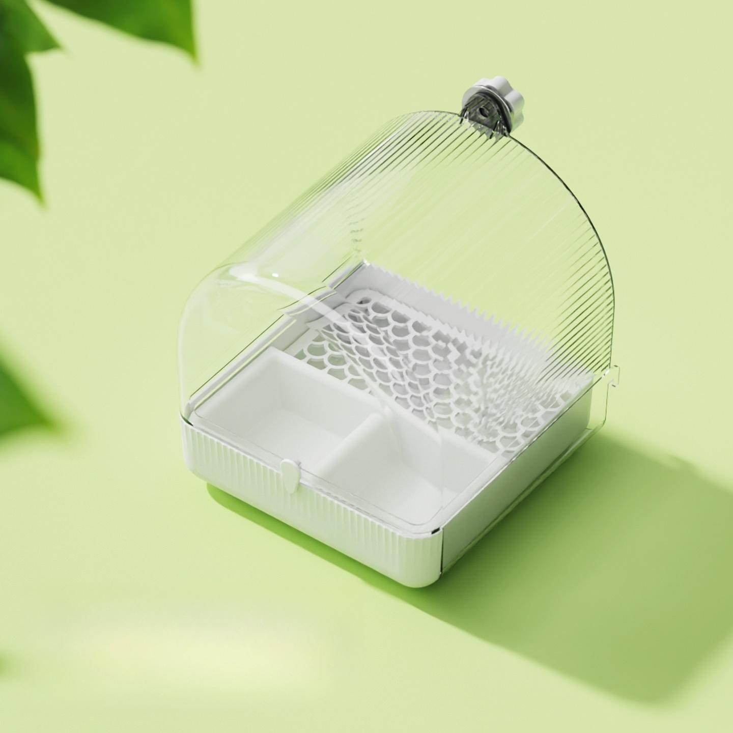 External Bird Bath Container - Splash-Proof Large Capacity Design for Parrots, Cockatiels & Small Birds - Universal Fit for Cage, Bathroom & Home Use - Ideal for Pet Owners & Bird Enthusiasts