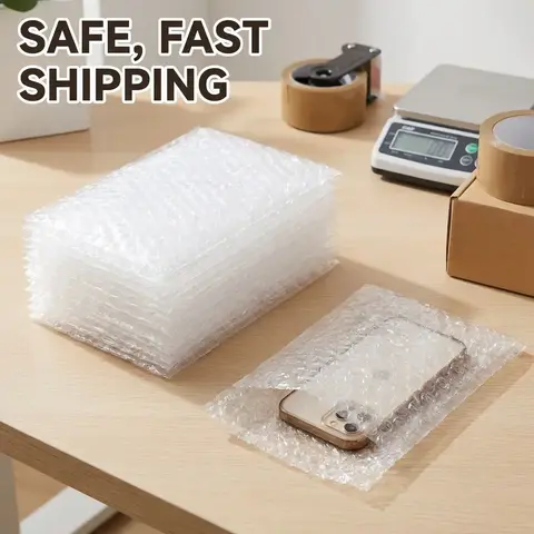 Durable Bubble Packaging Bags, 10x15 Cm Transparent Buffer Bags for Transport, Storage, Moving, Shipping Supplies, 100pcs/50pcs Protective Bubble Wrap, Bubble Mailers, Poly Mailers