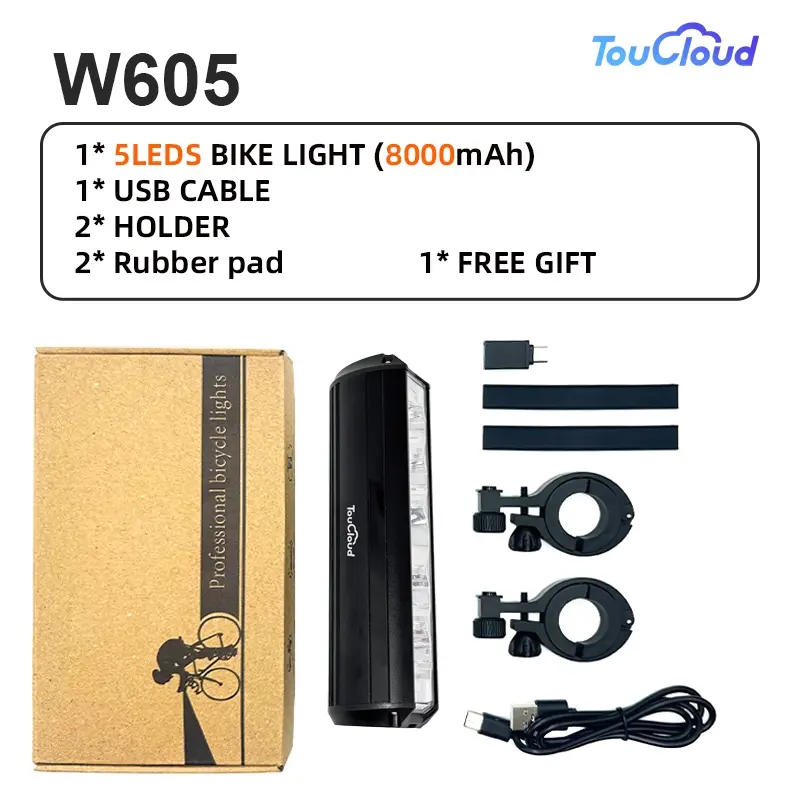Bicycle Light 10000mah Portable Power Bank Flashlight, USB Rechargeable Mountain Bike Headlamp Accessory, Ideal for Cycling, Mtb Lights