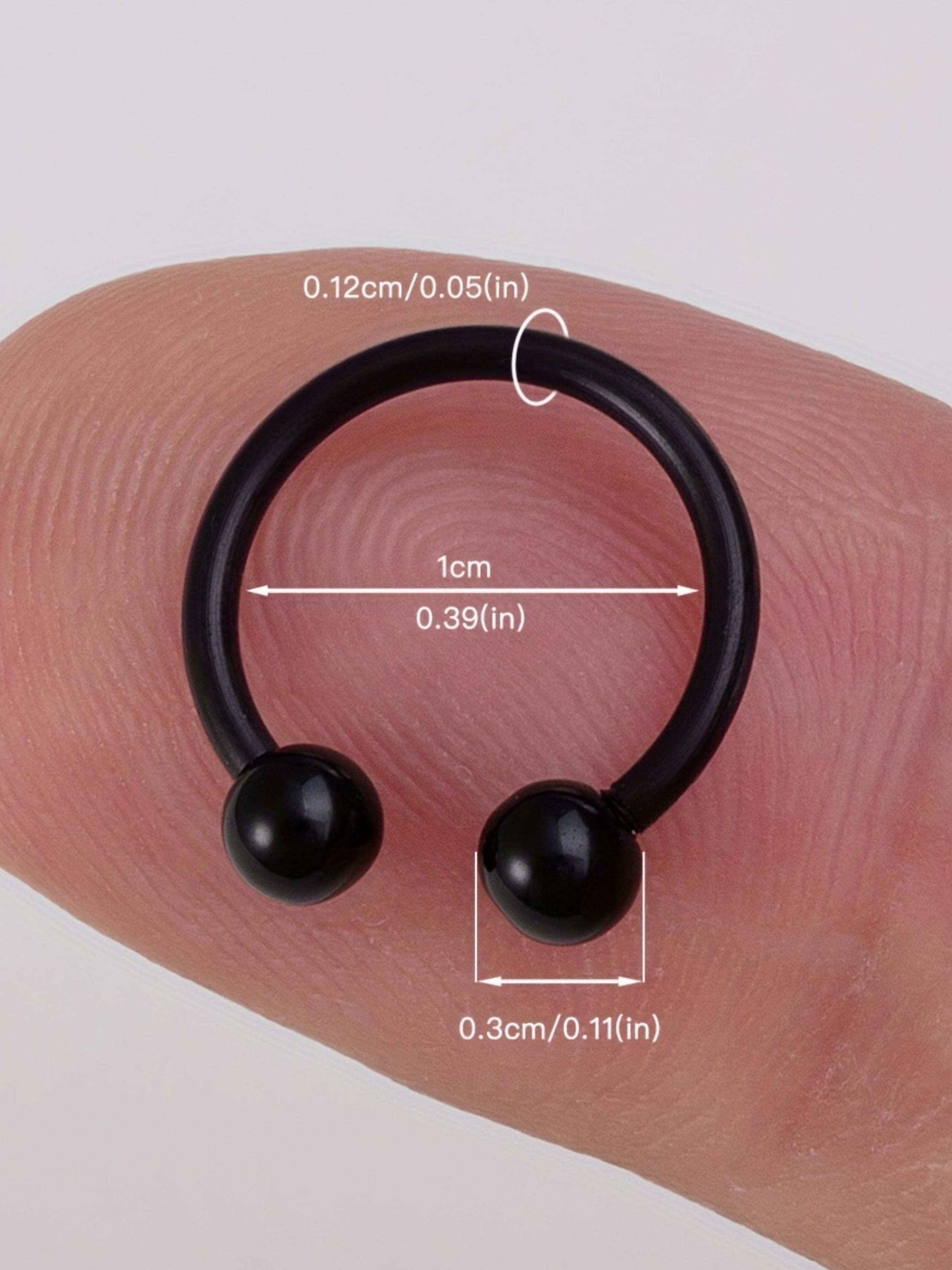 10pcs Flexible Horseshoe Colorful Nose Rings, Hoop Acrylic Boiflex Lip Eyebrow Retainer, Septum Piercing Cartilage Earrings, Body Piercing Accessories, Septum Clicker, Nose Rings Hoops, Nose Ring Jewelry