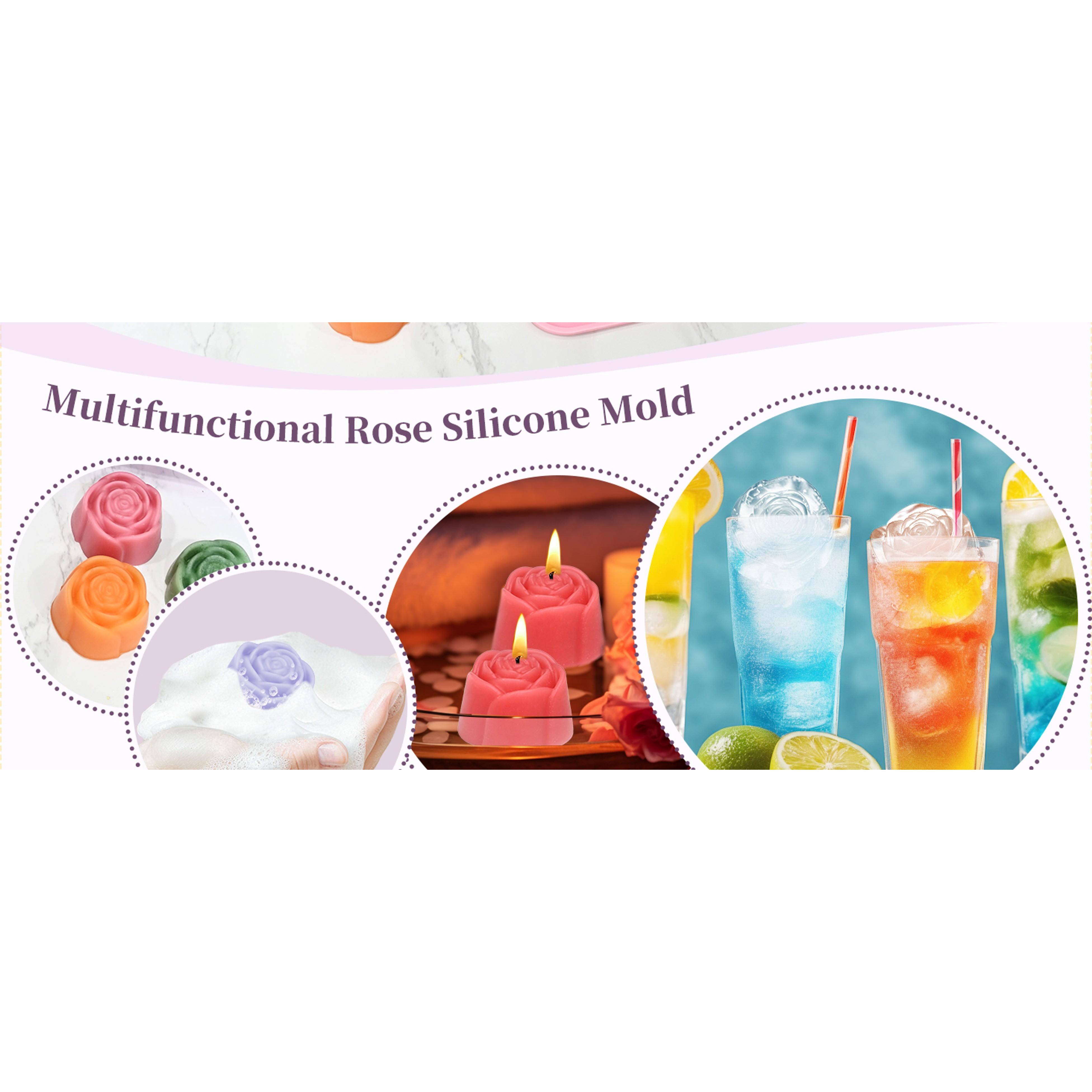 Rose Silicone Mold, 2 Pcs Rose Chocolate Mold 20 Cavity Silicone Roses Molds for Chocolate, Candy, Ice Cube, Gummy, Jello, Jelly, Cupcake Decorations, Candles, Soaps Rose Silicone Mold, 2 Pcs Rose Chocolate Mold 20 Cavity Silicone Roses Molds for Chocolate, Candy, Ice Cube, Gummy, Jello, Jelly, Cupcake Decorations, Candles, Soaps