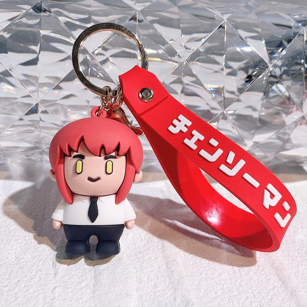 Chainsaw Man Keychain Cartoon Denji Pochita Anime Keyrings Makima Power Aki Hayakawa Doll Keyring Toys Accessorie Fans Boy Gifts