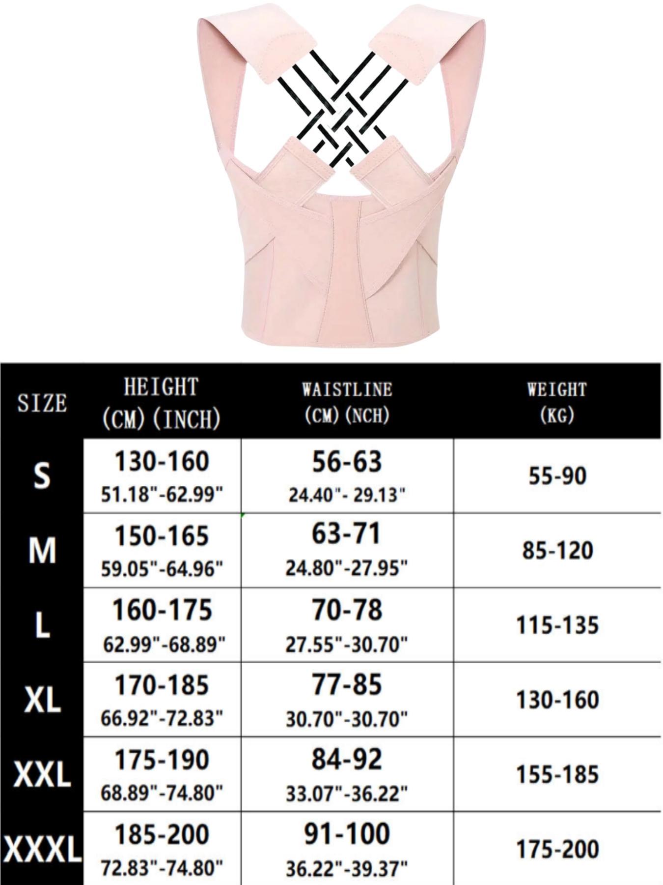 1 Count Adjustable Posture Corrector Back Brace Shoulder Straightener with Shoulder Support Relieve Back Neck and Shoulder Pain for Men and Women Shoulder Brace for Back and Spine Alignment,Suitable For Daily Office And Body Shaping Back Posture Strap